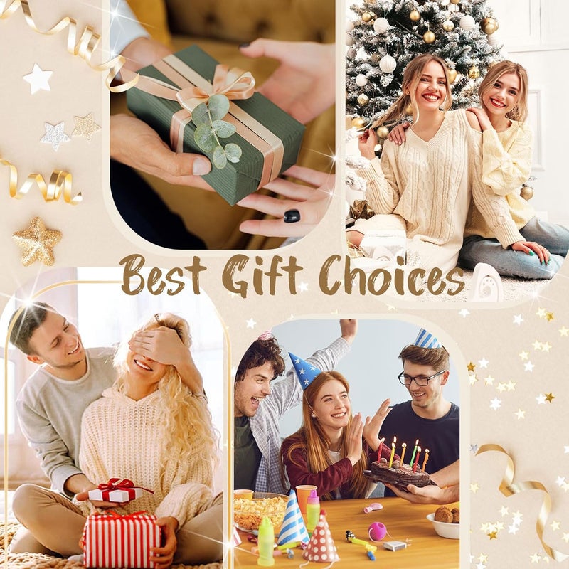 MPRAINBOW Women Gold Bracelets Jewelry Set - 18K Gold Plated Floral Bracelets,Stainless Steel Charm Bracelet Non-Tarnish,Adjustable lucky Chain Set Trendy Gift,Christmas Valentines Birthday Gifts for Girlfriend - Image 4